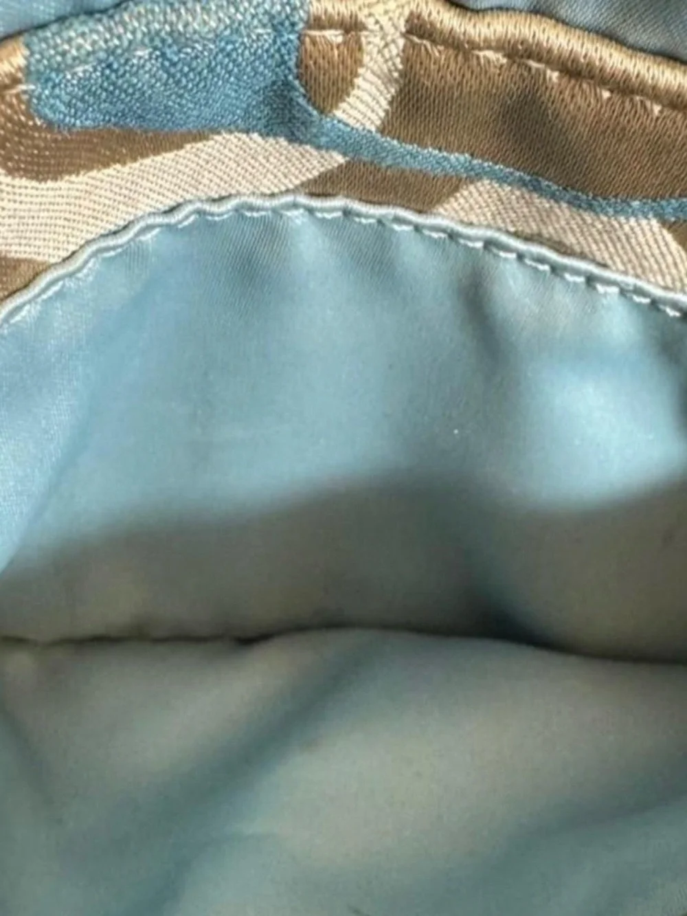 rare vintage coach legacy signature jacquard turnlock flap wristlet 💫🩵💚 - Picture 7 of 8